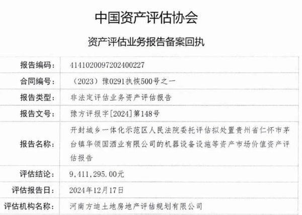 港联配资 茅台镇华领国酒业被拍卖！娃哈哈曾由此进军白酒业